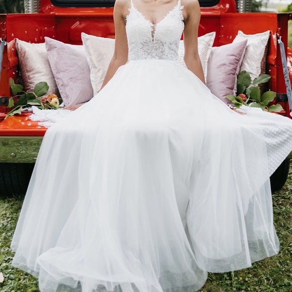 Lace A-line Bridal Gown CNCD215W - Picture 9 of 10